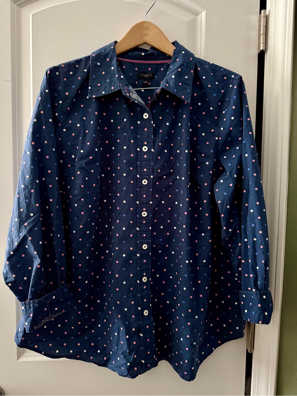 Talbots 2x Navy button down